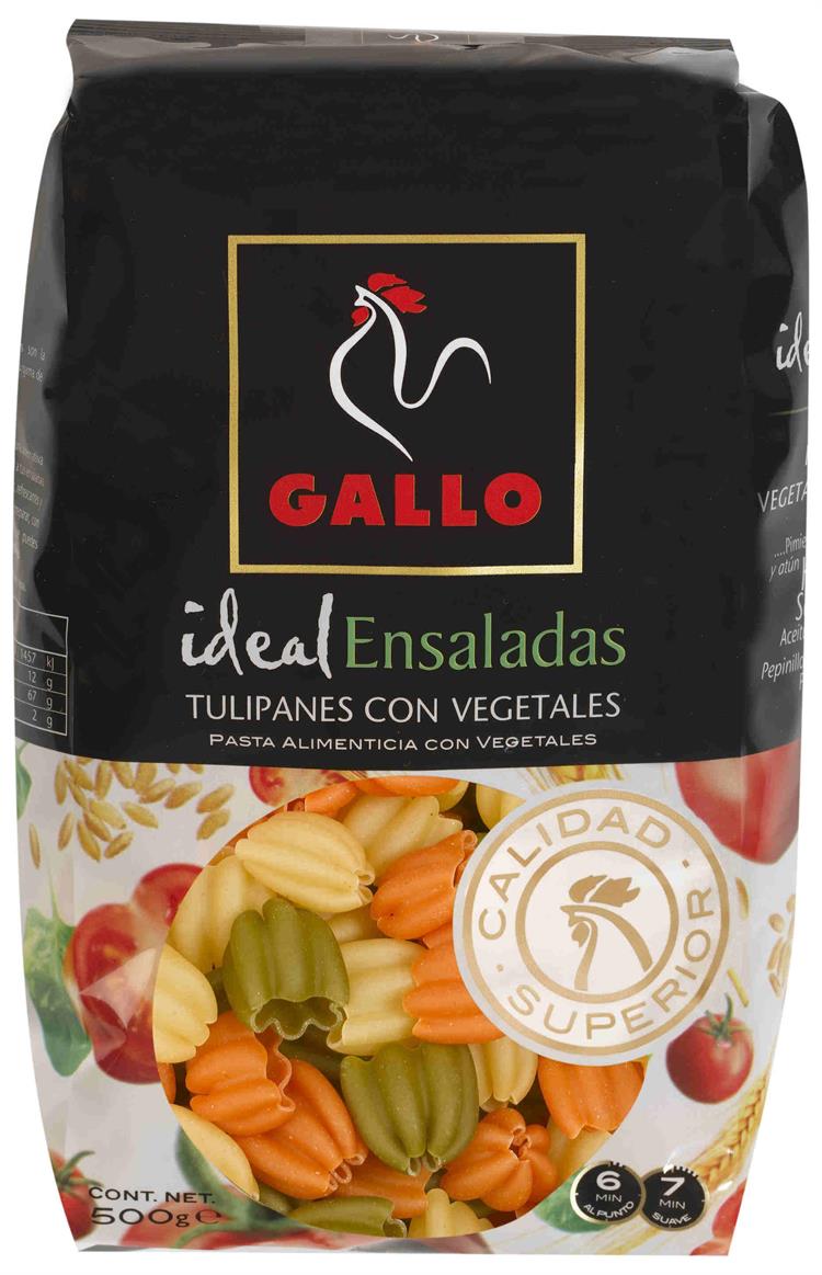 Gallo Pasta Ideal Ensaladas Tulipanes con Vegetales